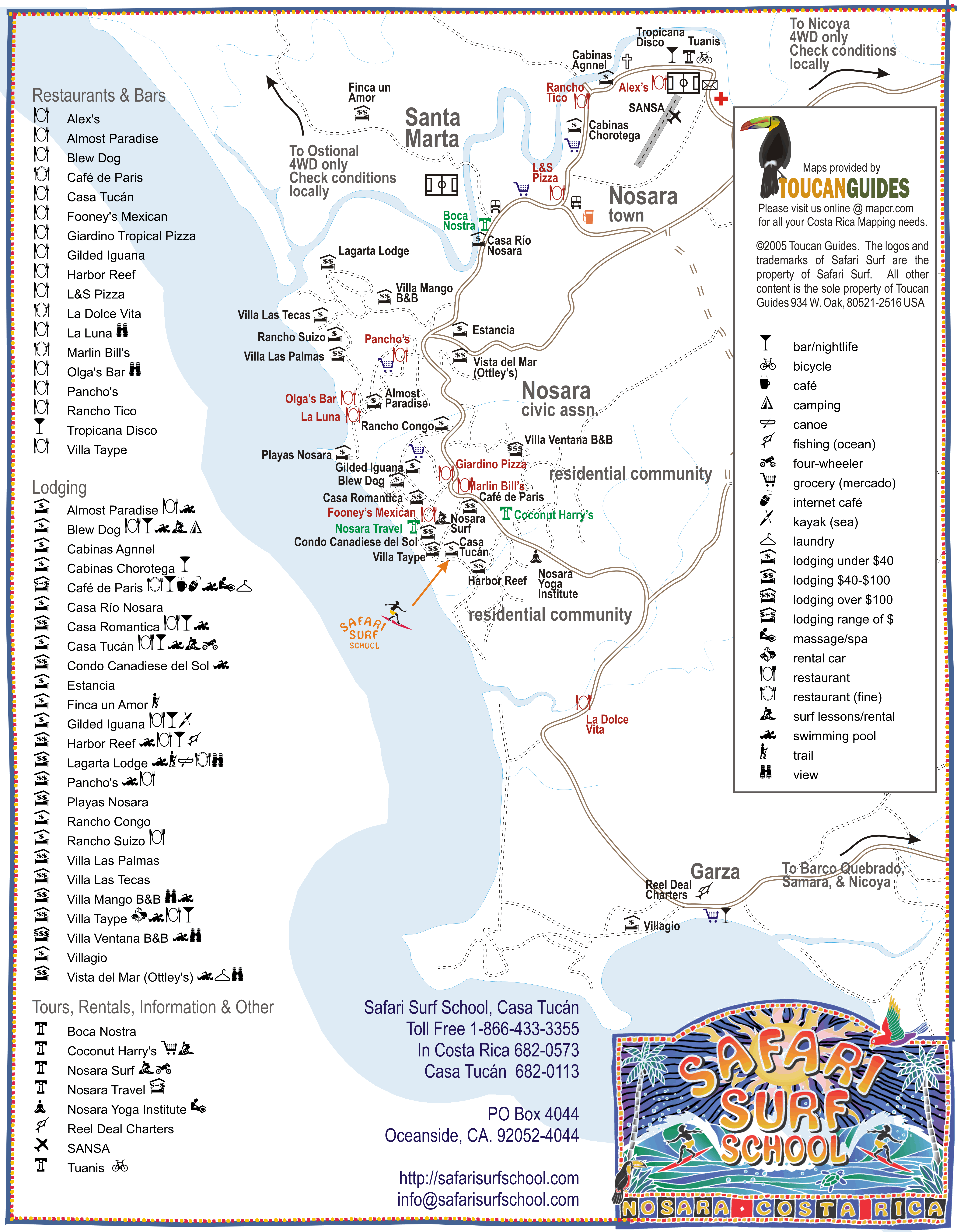 nosara-map