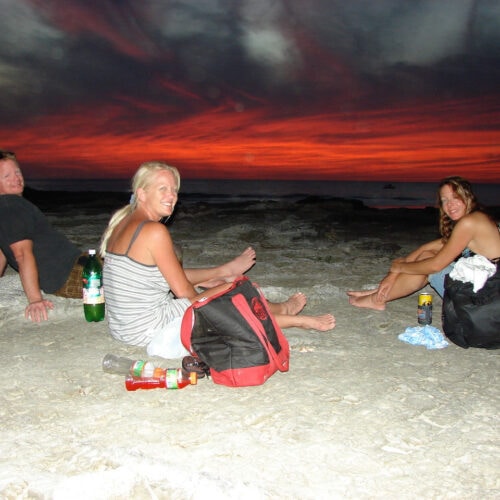 Good friends sharing a sunset in Costa Rica