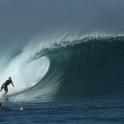 Tim Marsh surfing in Indonesia with Safari Surf
