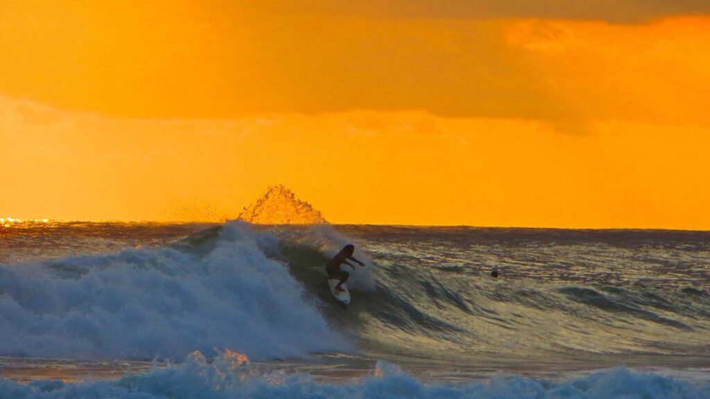 Sunset surf session with Safari Surf