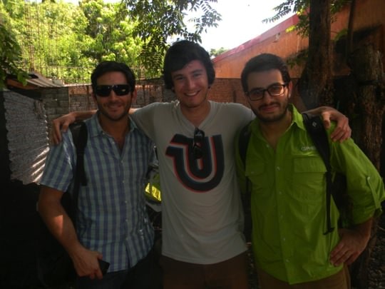 Carl (middle) with LEED consultants Fabricio and Federico from SPHERA.